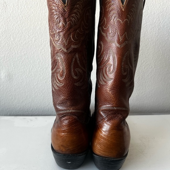 GUC Vintage Olathe Boots Brown Leather Cowboy Boots - US Size 12 AA (Mens) - Picture 13 of 15